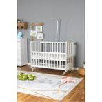 Bamgidoo Ahşap Beşik Anne Yanı Beşik Beyaz 60X120 - Uyku Setsiz Tek Yataklı + Tekerlekli
