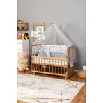 Bamgidoo Mobilya Anne Yanı Ahşap Beşik 60X120 Doğal Malzeme ile Konforlu Tasarım Tekerleksiz Kullanım
