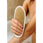 Bamirose Organik Doğal Keten Kese, Peeling Lifi, Anti Selülit Lifi, Banyo Hamam Kesesi, Gözenek Açma Lif - Beyaz
