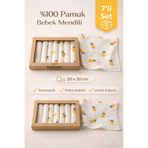 Bamoola %100 Pamuk 7’li Ananas Desenli Bebek Ağız Mendili Seti