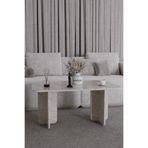 Bamosa Ege Orta Sehpa Yeni Nesil Modern Orta SEHPA90*60 Traverten Mermer Desen