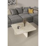 Bamosa Mirael Traverten Dokulu Kare Orta Sehpa – 73*73CM Minimal Modern Tasarım