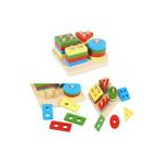BAMTEBİ Ahşap Kare Vidalama Oyunu Eğitici Wisdon Puzzle Kare Bultak Set