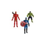 BAMTEBİ Avengers 2 Oyuncak 3'lü Süper Kahraman Oyuncak Figürleri Spider man Hulk ve Kaptan America 11 cm