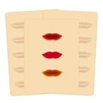 BAMTTOO 3 adet/set 3D sahte cilt, dudaklar için, dövme, uygulama, cilt, mikroblading uygulama, silikon dövme, cilt, kozmetik makyaj dudakları, dövme sanatçıları için antrenman (1 adet 3 dudak + 2 adet