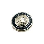 bamutech Giyim için Moda Yuvarlak Metal Düğme Kolej Tarzı Takım Elbise Rüzgarlık Kaban Düğme Süslemeler 20 mm Düğmeler (Renk: Simli, Boyut: 25 mm 10 adet)