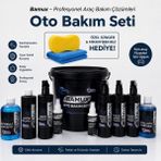Bamux 12'li Efsane Set Araç Araba Yıkama Bakım Seti Fırsat Full Oto Bakım Temizlik Seti Kovalı