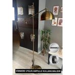 Bamyum Dimmerli Işığı Ayarlanabilen Işığı Artırılıp Azaltılabilen Eskitme Metal Lambader