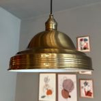 Bamyum Ulmete Eskitme Renk Lale Başlık Tekli Sarkıt Avize Salon Ofis Restoran Avizeleri Vintage Tasarım