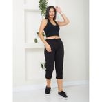 Banada Moda Kadın Penye Kapri - Siyah - XL