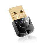 Banaone Bluetooth PC adaptörü, 5.4 Bluetooth dongle, fare, klavye, kulaklık, cep telefonu için, USB Bluetooth adaptör denetleyicisi, Bluetooth çubuk, Windows 11/10/8.1/7 (A) için