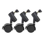 banapoy Profesyonel Döner Tekerlekler, 3 Paket 16mm Fotoğraf C Standı 360° Dönen Tekerlekler Işık Standı Tripod Frenli Sihirli Bacak Tekerleği, Stüdyo Video Çekimi Için