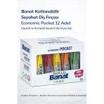 Banat Katlanabilir Seyahat Diş Fırçası Economic Pocket 12 Adet Taşınabilir Kompakt Tasarım