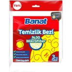 Banat Temizlik Bezi %30 Mikrofiber Bezi 3 Lü