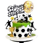 BANBALLON 28 ADET Futbol Kek Süsü Futbol Topu Oyuncu Pasta Süslemeleri Futbol Doğum Günü Partisi Spor Parti Malzemeleri için