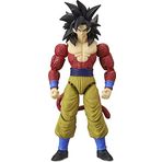 BANDAI 16 cm Dragon Ball Super Saiyan 4 Goku Poz Verilebilir Figür, Dragon Stars Serisi