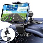 BANDICAL 360 Derece Döndürme Gösterge Paneli Cep Telefonu Tutacağı, Araç Klipsi Montaj Standı için 4 ila 7 inç Akıllı Telefonlar için Uygun (Siyah)