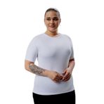 BANEGA Curve Büyük Beden Body Bisiklet Yaka Yarım Kol (BEYAZ, 50-52)