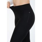 Banega Curve Büyük Beden Cepli Fermuarlı Toparlayıcı Siyah Spor Tayt - 01-Siyah - 4XL