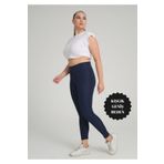 Banega Curve Büyük Beden Örme Şardonlu Polarlı Kışlık Lacivert Tayt Laci XL