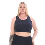 Banega Curve Büyük Beden Toparlayıcı Pedli Crop Lacivert Spor Büstiyer Lacivert 5XL