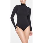 Banega Uzun Kollu Yarım Balıkçı Yaka Çıtçıtlı Zıbın Siyah Body