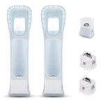 bangbird Motion Plus Adaptör Sensörü W/Silikon Kılıf Nintendo Wii Uzaktan Kumanda için, MotionPlus Adaptör Hızlandırıcı - 2 Adet Beyaz