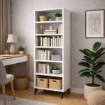 bangu Çok Amaçlı 6 Raflı Dolap Banyo Mutfak Balkon Depolama Kiler Dolabı (Genişlik 60 cm) (BEYAZ, DERİNLİK 47 CM)