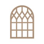 bangu Hint Pencere Ayna Kanallı Boyanabilir Dekoratif Duvar Çerçeve 18mm Ham Mdf 50x70cm