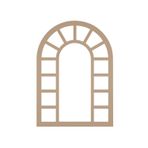 bangu Hint Pencere Ayna Kanallı Boyanabilir Dekoratif Duvar Çerçeve 18mm Ham Mdf 65x100cm