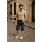 Banny Jeans Erkek Esnek Likralı Jean Şort - Gri - 36