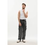 Banny Jeans Erkek Kargo Cepli Jean Pantolon - Gri - XL