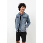 BANNY JEANS Erkek Likralı Jean Ceket Mavi