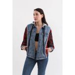 Banny Jeans Kadın Kapüşonlu Jean Ceket - Mavi - XS