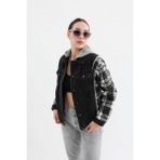 Banny Jeans Kadın Kapüşonlu Jean Ceket - Siyah