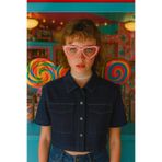 BANNY JEANS Kadın Regular Fit Cepli Lacivert Crop Jean Gömlek