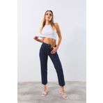 BANNY JEANS Kadın Yüksek Bel Bol Paça Lacivert Jean Pantolon