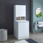 Banos CD2 Çok Amaçlı Banyo Üst Dolaplı Çamaşır Makinesi Dolabı Takımı