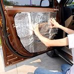 Bant Evi Alüminyum Folyolu Yapışkanlı Araç Oto Ses Isı Yalıtım Malzemesi Elastomerik Kauçuk İzolasyon Süngeri Yalıtım Köpüğü Kaput İzolasyon Karavan Isı Yalıtımı (9mm-10cmx5metre)