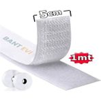 Bant Evi Yapışkanlı Cırt Bant Beyaz 5cmx1m Kendinden Yapışkanlı Cırt Cırtlı Bant Geniş - 50mmx1mt