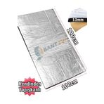 BANT EVİ Yapışkanlı Folyolu Kauçuk Levha 120cmx100cm 13mm Kalınlıkta Levha Araç Oto Ses Isı Yalıtım Malzemesi