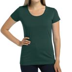 Bant Giyim - Açık Bisiklet Yaka Yeşil Kadın Tişört T-shirt