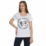 Bant Giyim - Animal Liberation Beyaz Kadın T-shirt Tişört