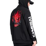 Bant Giyim - Cyberpunk 2077 Baharlık Siyah Fermuarlı Sweatshirt