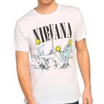 Bant Giyim - Nirvana Kurt Cobain Beyaz Erkek T-shirt Tişört