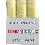Bant Kraf Maskeleme Bandı 1 Koli 12MMX40METRE Kağıt 96 Adet
