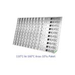 Bant Marketim Sıcaklık Ölçüm Etiketi Isı Ölçer Ölçüm Aralığı 110 °c - 160 °c (10ADET) - 1 ADET