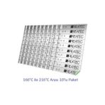 Bant Marketim Sıcaklık Ölçüm Etiketi Isı Ölçer Ölçüm Aralığı 166 °c - 216 °c (10ADET) - 1 Adet