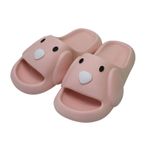 Banyo Ayakkabıları Moda Kişilik Sevimli Köpek Yavrusu Terlik erkek Yaz Karikatür Yüksek Elastik Taban Ev Sandalet Yetişkinler(Pink,38-39)