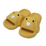 Banyo Ayakkabıları Moda Kişilik Sevimli Köpek Yavrusu Terlik erkek Yaz Karikatür Yüksek Elastik Taban Ev Sandalet Yetişkinler(Yellow,38-39)